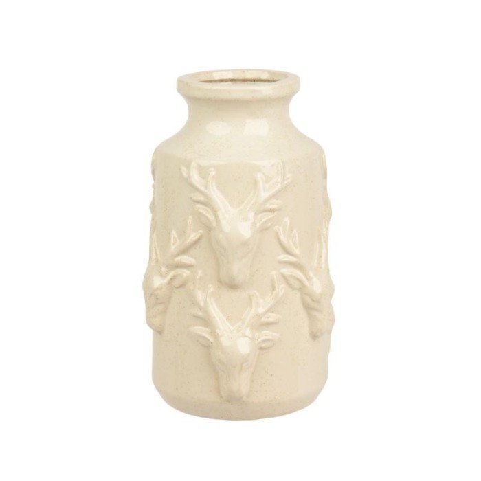 VASO PORCELLANA CERVO IN RILIEVO H.24.5